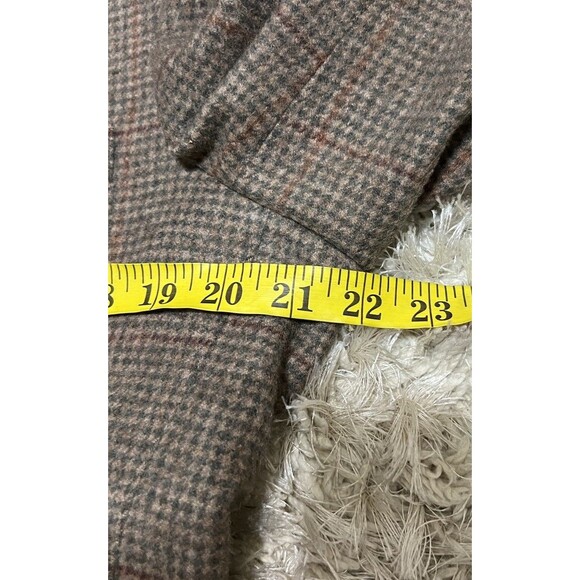 Vintage Brooks Brothers 100% Camel Hair Blazer Houndstooth Suit Jacket 43R - Picture 11 of 14